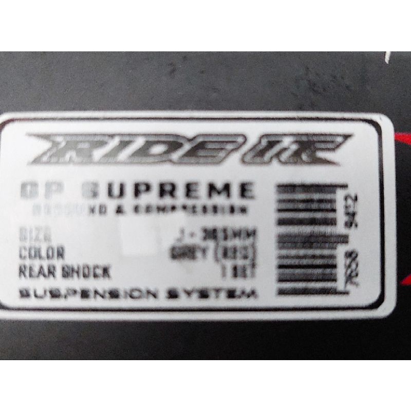 Shockbreaker Tabung Ride it GP Supreme UK 360 mm Double klik GTX Grasstrak Trail