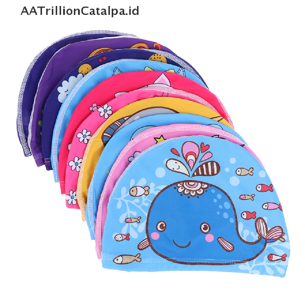 Aatrillioncatalpa Topi Renang Motif Kartun Untuk Anak Laki-Laki / Perempuan 2-5 Tahun