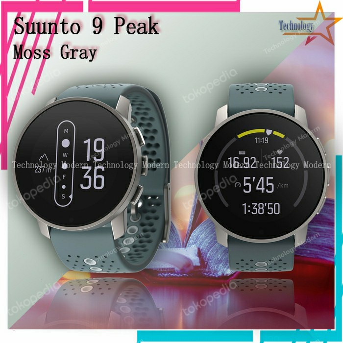 Jam Tangan Smartwatch Suunto 9 Peak Moss Gray Original Support GPS
