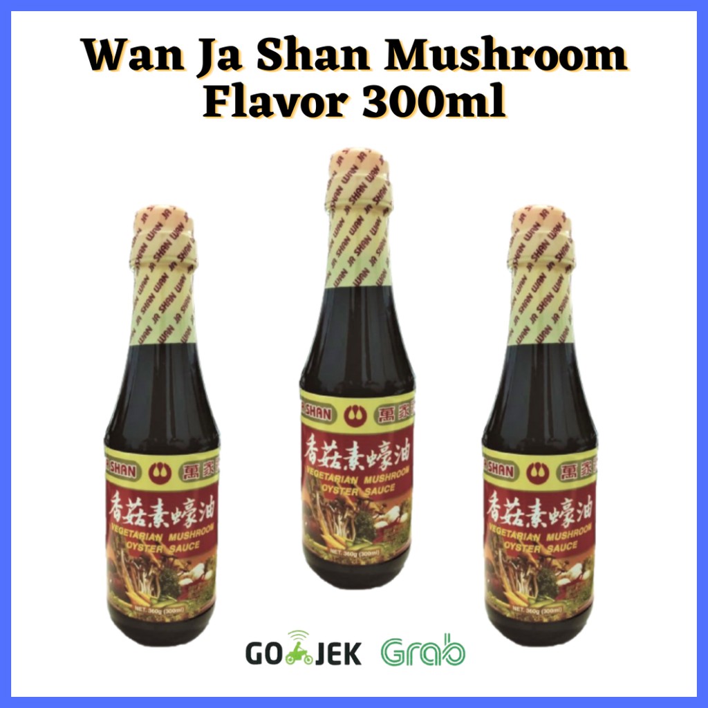 Wan Ja Shan Mushroom Flavor 300ml / Wan Ja Shan Saus Tiram /  Vegetarian Mushroom Oyster Sauce 300ml