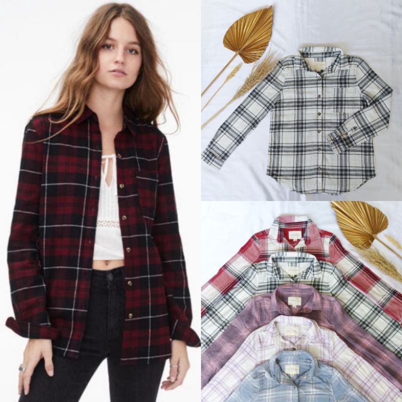 AEROP*STEL CLASSIC SQUARES FLANEL SHIRT