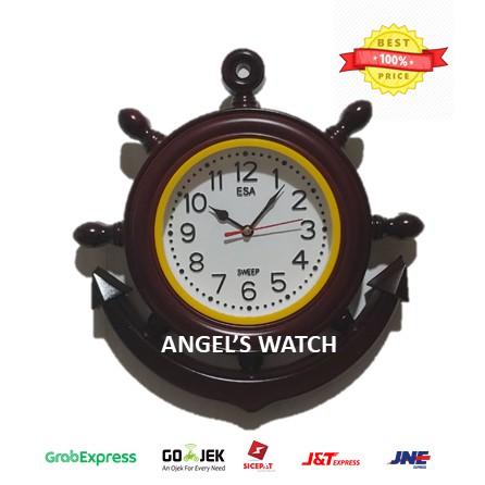 ANGELSWATCH JAM DINDING BERBENTUK JANGKAR/ JAM DINDING SWEEP MOVEMENT BEST SELLER JAM DINDING