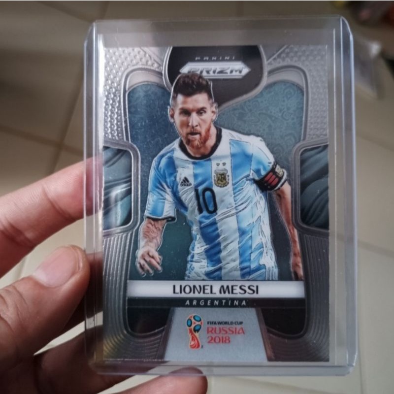 Lionel Messi - Timnas Argentina - Kartu Bola Panini Prizm - Piala Dunia Rusia 2018