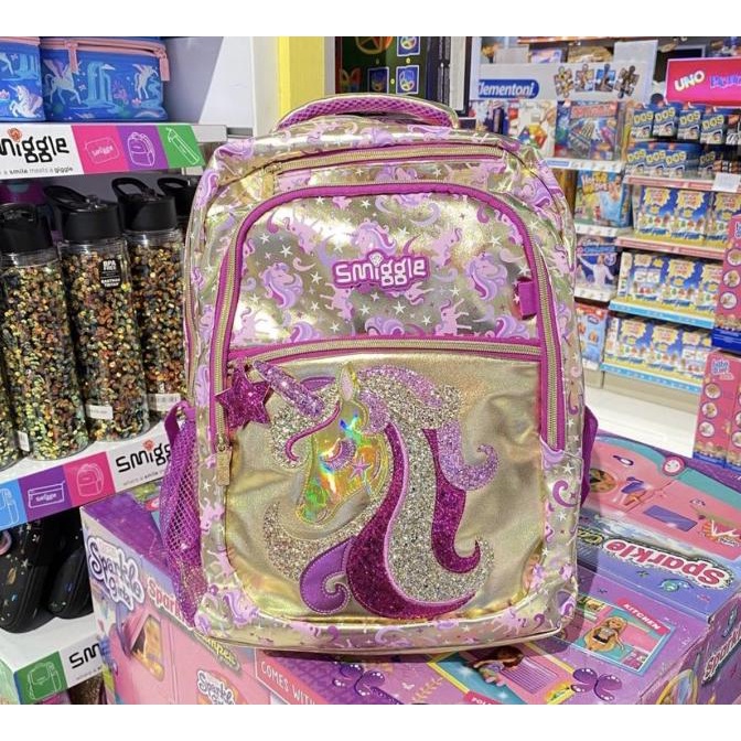 Spesial Edisi Smiggle Backpack Unicorn Gold Series Tas Anak Sd Original Diskon