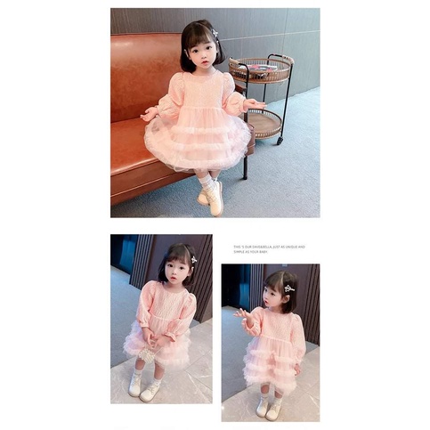 Dress Anak Perempuan Puff Sleeves