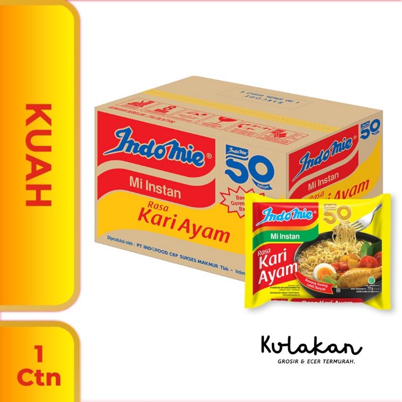 

1 Dus Isi 40 Pcs - Indomie Kuah Kari Ayam