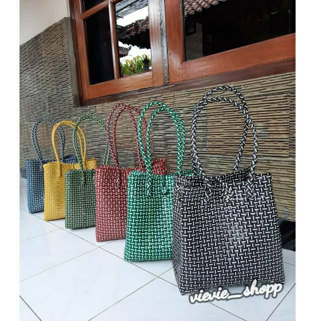 Tas Wanita/ Tas Anyaman Jali/ Tas Anyam Plastik / Tas Jinjing Plastik Candy Colour