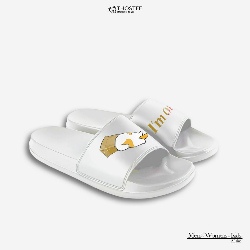 Sandal Slide White Phylon Design IM OK RajaKpop