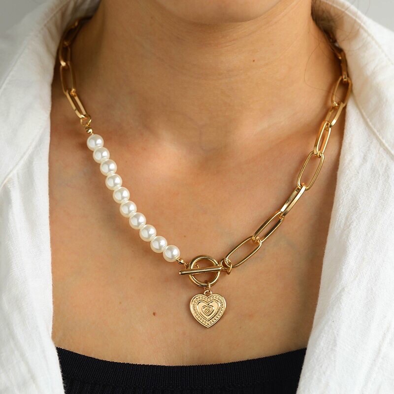 mixed pearl necklace