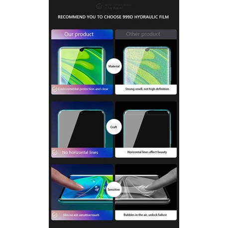 Xiaomi Mi Note 10 / Mi Note 10 Lite / Mi Note 10 Pro / Mi Note 3 / Mi Note 2  Hydrogel Screen Protector Clear