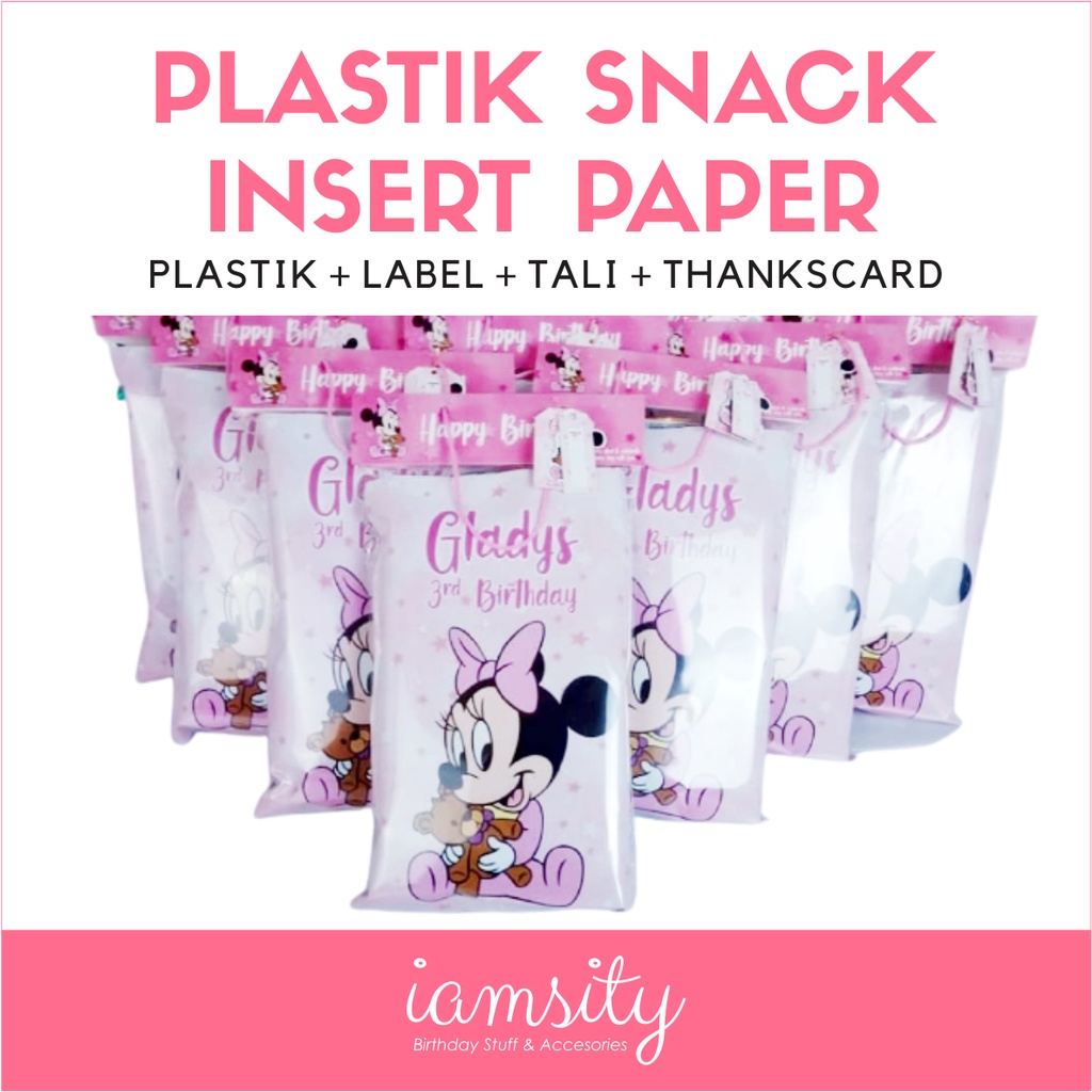 Tas Label Ultah Snack Plastik Bingkisan Ulang Tahun plastik snack karakter plastik souvenir ulang ta