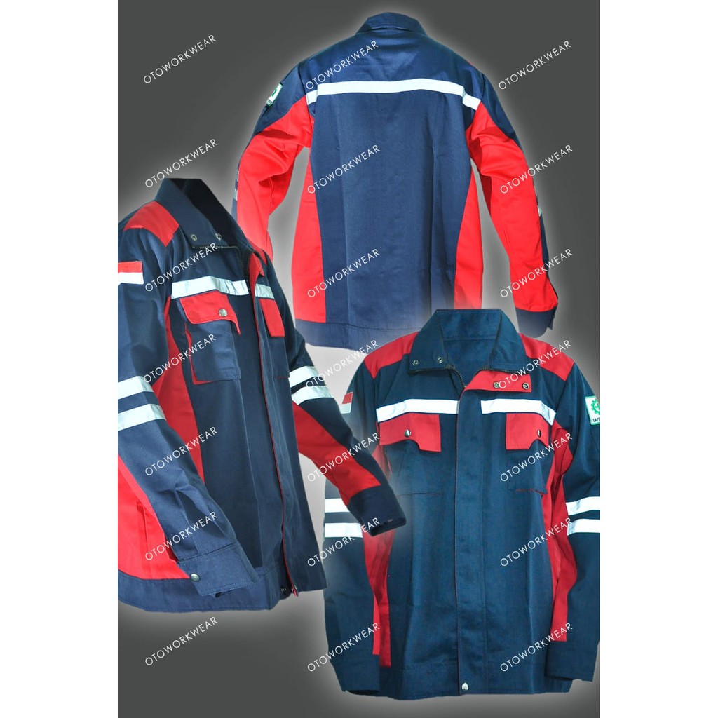 Wearpack Atasan // Wearpack Safety Semi Jaket Navy Merah