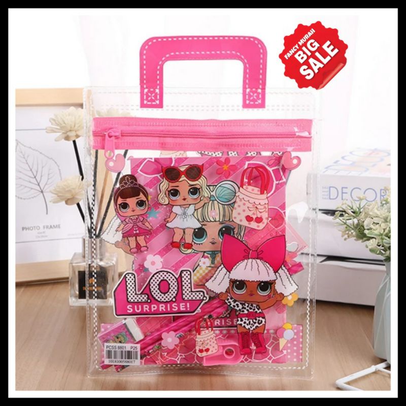 

(SALE) STATIONERY SET 5 IN 1 KARAKTER FROZEN LOL HELLO KITTY SPIDERMAN CARS UNICORN SOPHIA PRINCESS