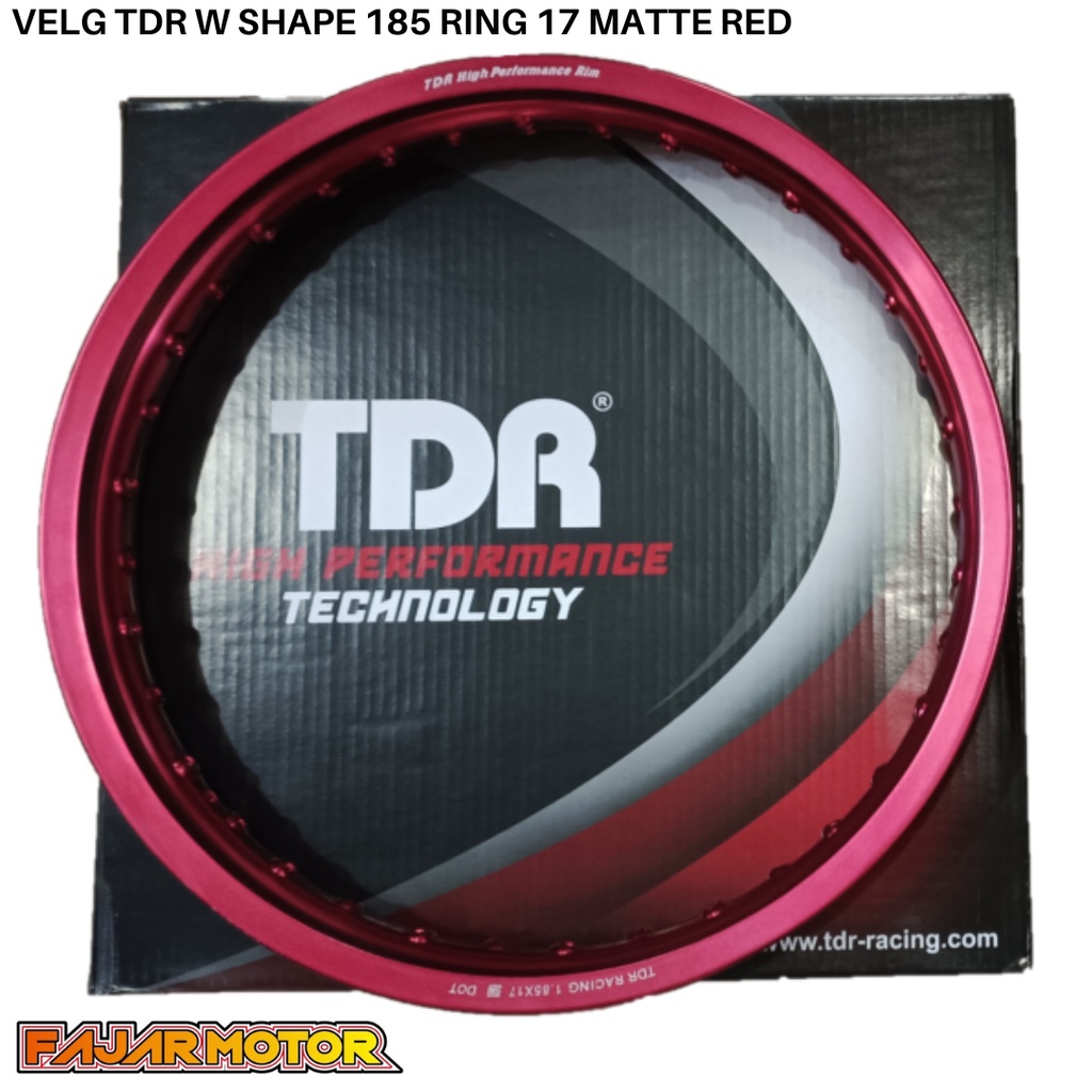 TDR RIM VELG W SHAPE 185 VELK PELEG RING 17 GOLD MATTE RED