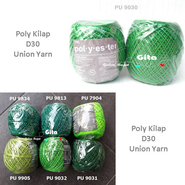 Benang Rajut Poly  Kilap (Benang Union D30)