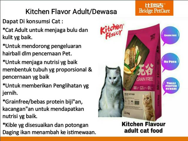 Makanan Kucing Kering Dry Food Kitchen Flavour 1,5Kg