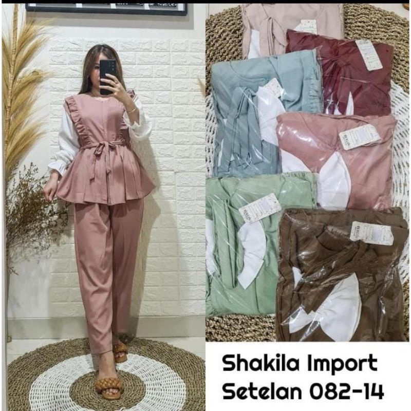 Setelan Shakila import merk Berlin