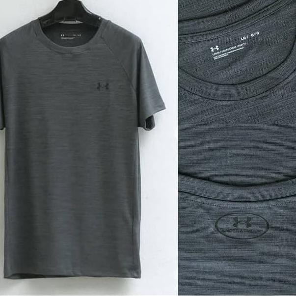 *TOP PRODUK,,♠ UA Men Running Tech Tshirt ORIGINAL - Kaos GYM Pria Branded SALE 711 *bf*