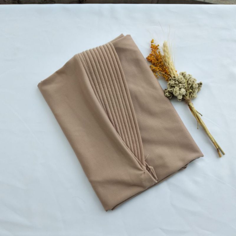 Jilbab Bergo Hamidah Jersey L /Hijab Instand-Khaki