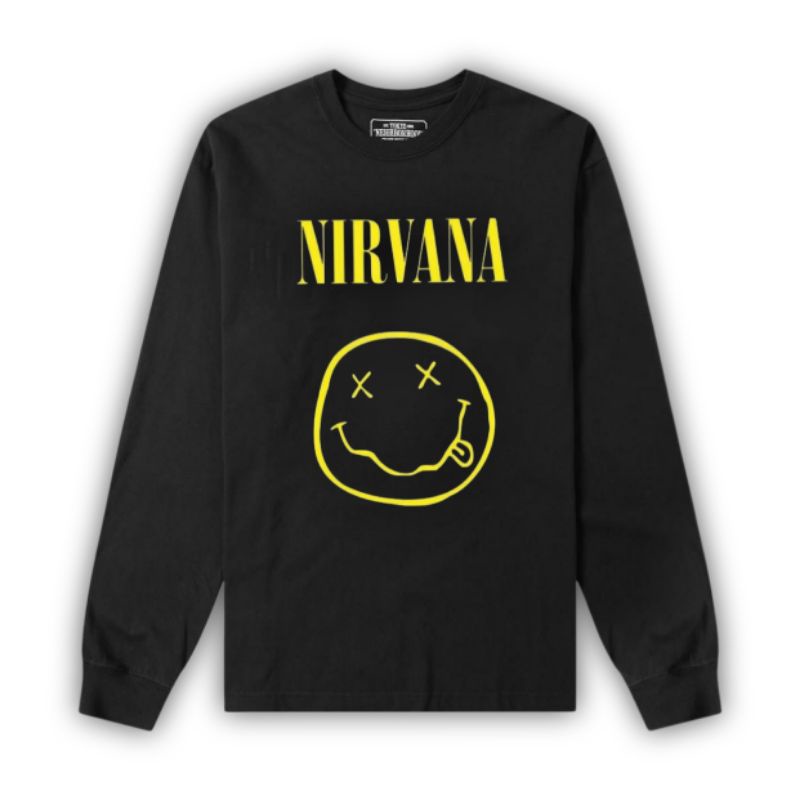Nirvana smile kaos pria lengan panjang