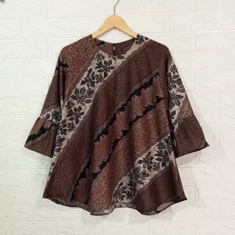 bisa COD. Batik Blus Atasan beraneka motif pilihan (M,L,XL,XXL,3XL,5L)