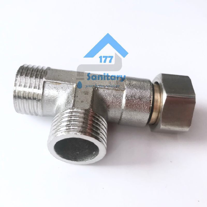 Nepel T Stainless 304 RING Uk 0.5 Inch AP-Nepel Tee Kran T Fitting Mur Mor Sambungan Kran Shower adapeter valve kloset closet /X37