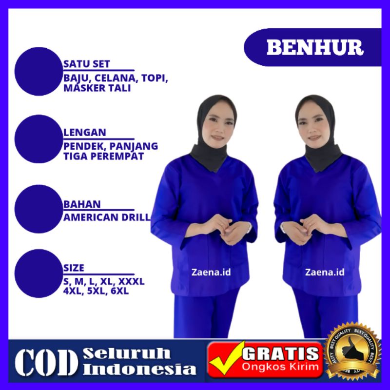 [BIRU BCA] Baju Jaga Perawat | Baju Perawat | Seragam Perawat | Baju Jaga Dokter | Baju Medis