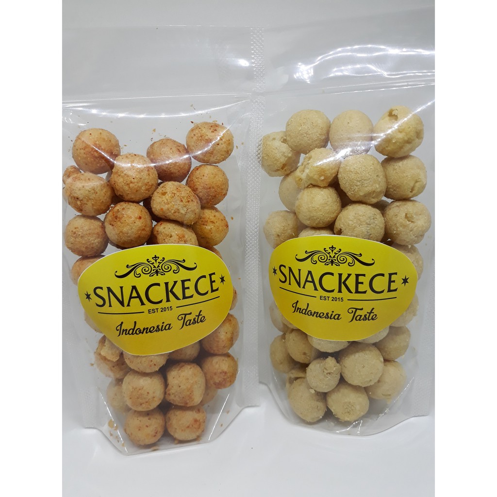 

Tahu bulat kering/kerupuk tahu bulat Tasikmalaya Kemasan standing pouch 50gr