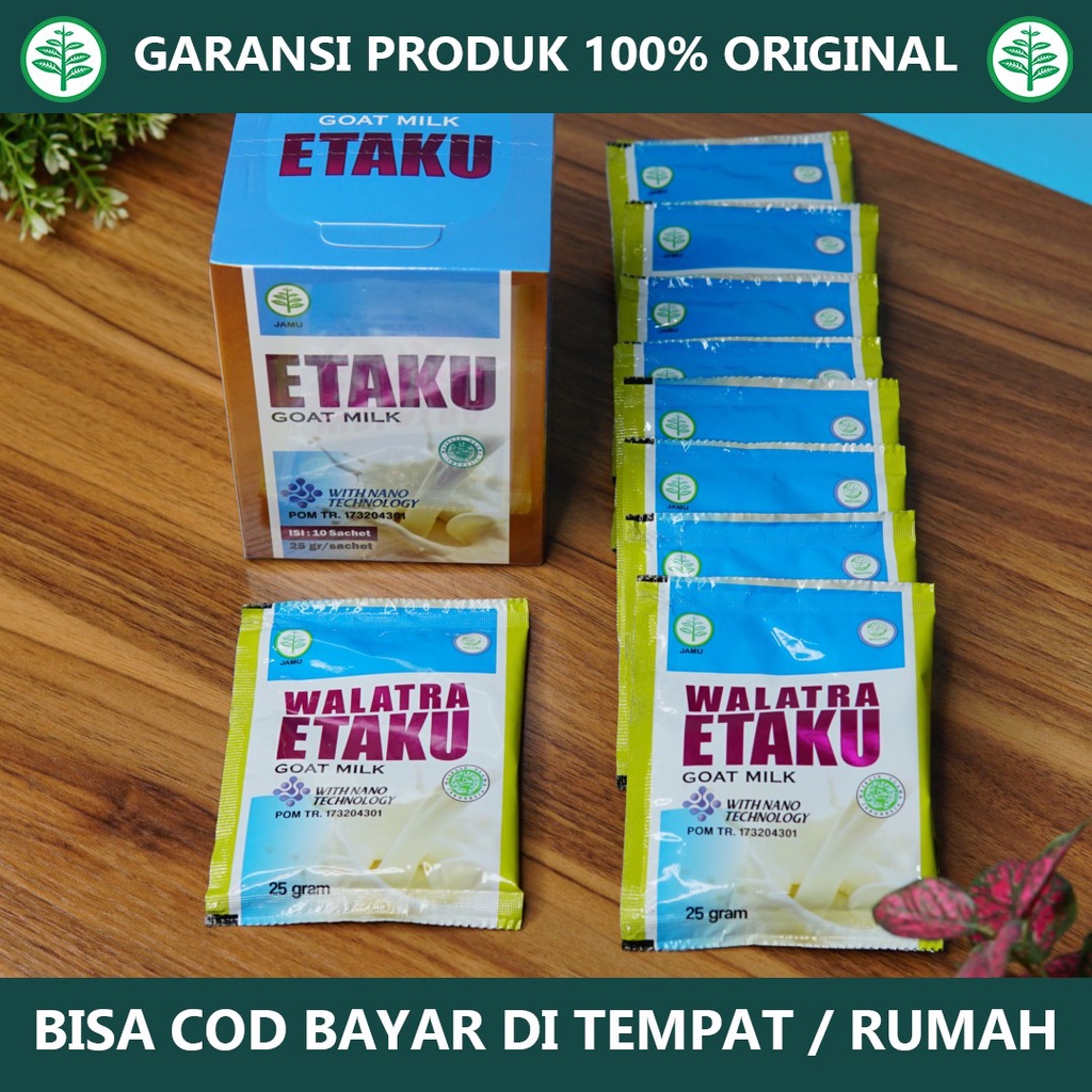 

Susu Kesehatan Tulang Sendi - Susu Kalsium - Tulang Keropos Susu Kambing Etaku Goat Milk 100% Asli