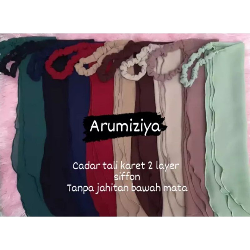 CADAR TALI KARET SIFON 2 LAYER TANPA JAHITAN DIBAWAH MATA ARUMIZIYA