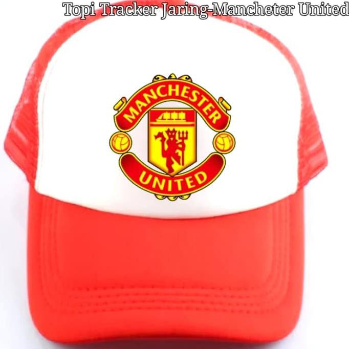 ON SALE TOPI COWO KEREN~ TOPI TRUCKER JARING-MANCHETER UNITED PROMO