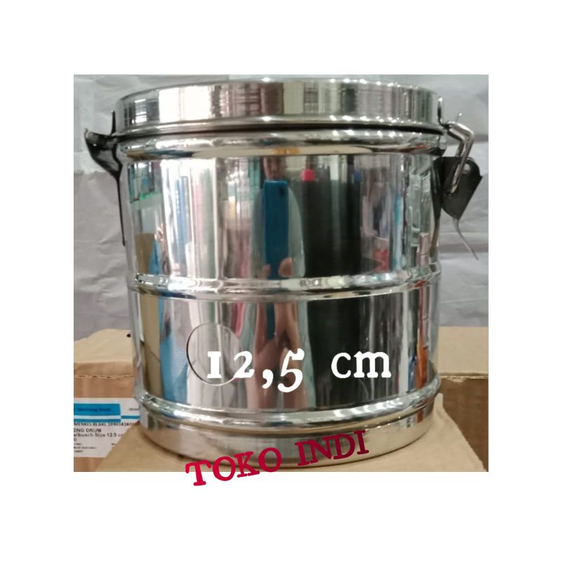 Tromol 12,5 cm/Dressing Drum 12,5 cm/Tromol Kasa 12,5 cm Stainless