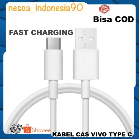 KABEL CHARGER CAS CASAN DATA TYPE C HP HANDPHONE VIVO FAST CHARGING ORIGINAL P787