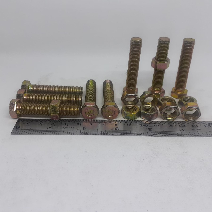 BAUT MUR KUNING M10X50 / BMK M10X50 / BAUT M10X50 KUNING BMK M10 X 50 KUNCI 14