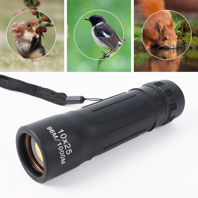 Teleskop Mini Portable Zoom 10x25 Untuk Camping / Konser