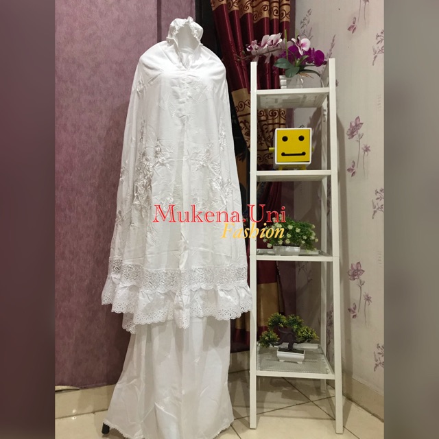 MUKENA PARIS BORDIR BUNGA SUJI ASLI BUKIT TINGGI