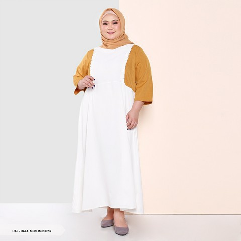 Jumbo Dress - Rykonha Combi Ruffle - Big Size Dress - Muslim Wear - Muslim Dress - Bigsize