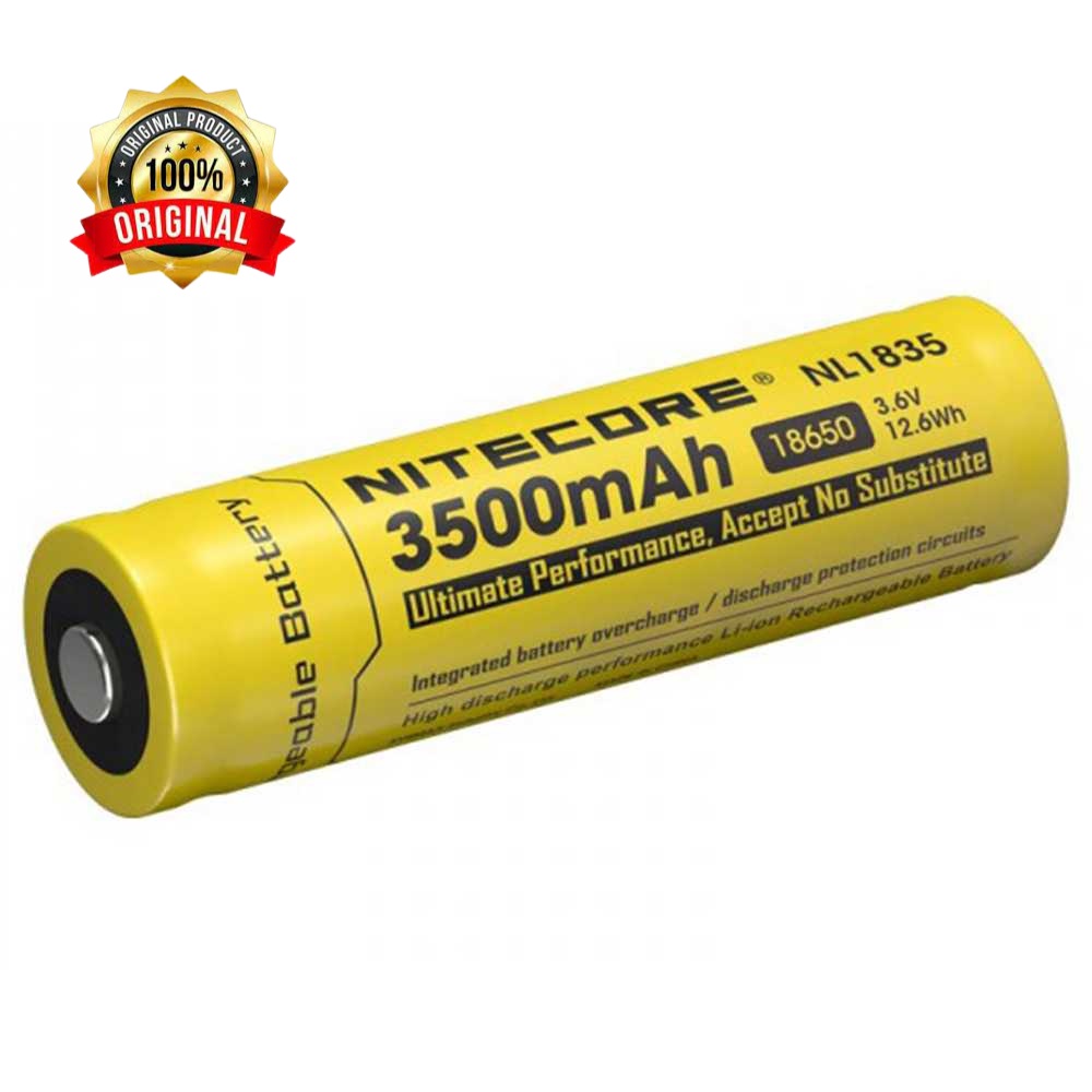 NITECORE 18650 Baterai Li-ion 3500mAh 3.6V - NL1835