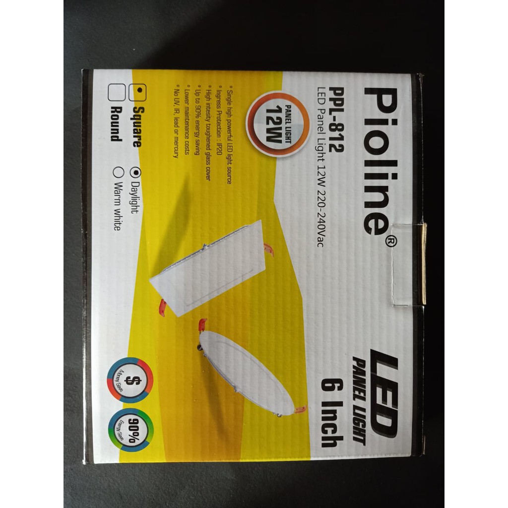 Lampu Panel LED Pioline 12 Watt 6 inch / Lampu panel 6 inch / LED Panel Kotak