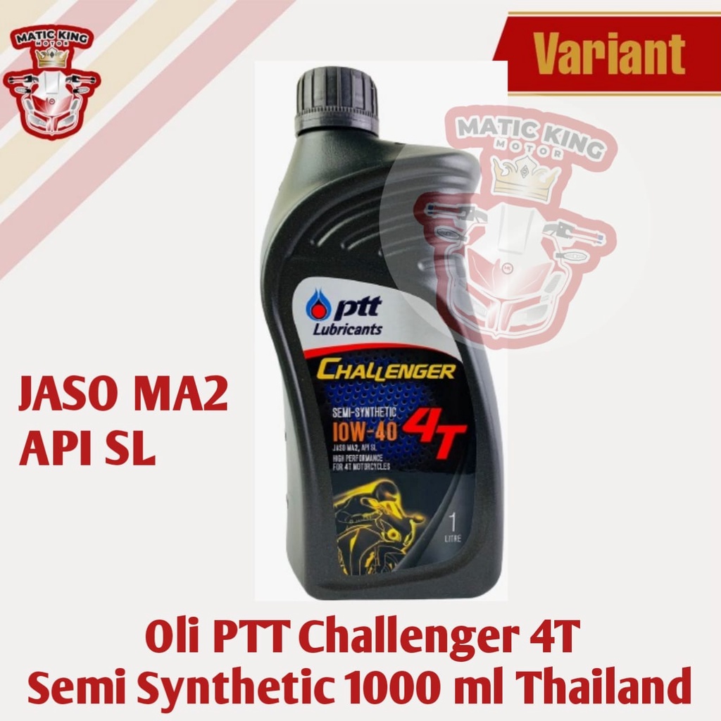 PTT Challenger 4T Oli Mesin Yamaha Mio Nmax Aerox Lexi Fino Free Go Gear Nouvo Xeon Soul GT  smile sporty karbu injeksi 110 115 125 155 800 1000 0,8 1 ml Liter