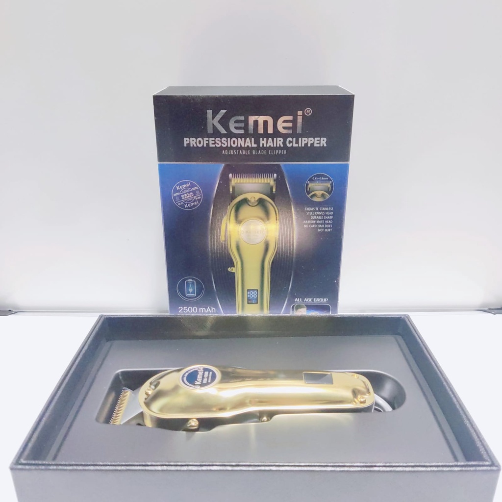 PROMO!! KEMEI KM 1986 STEEL MESIN CUKUR RAMBUT CHARGER HAIR CLIPPER CUKURAN CAS