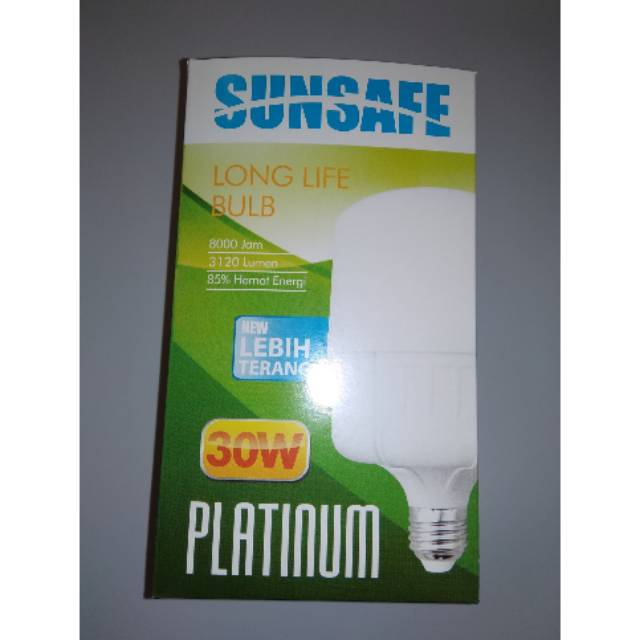 Lampu bohlam LED sunsafe 30 Watt tabung besar