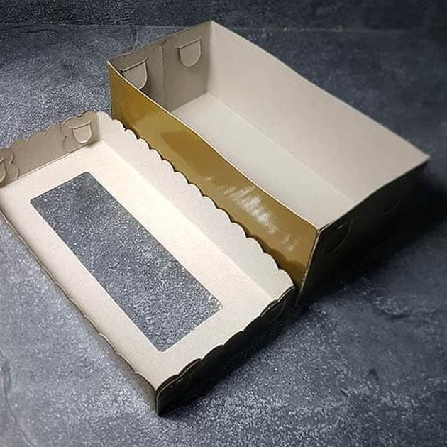 

➤FRESHH!!➤ Dus Kaca Mas 10x20 x7 / 10 pc / Kardus Kue Dus Gold 10 x 20 *M