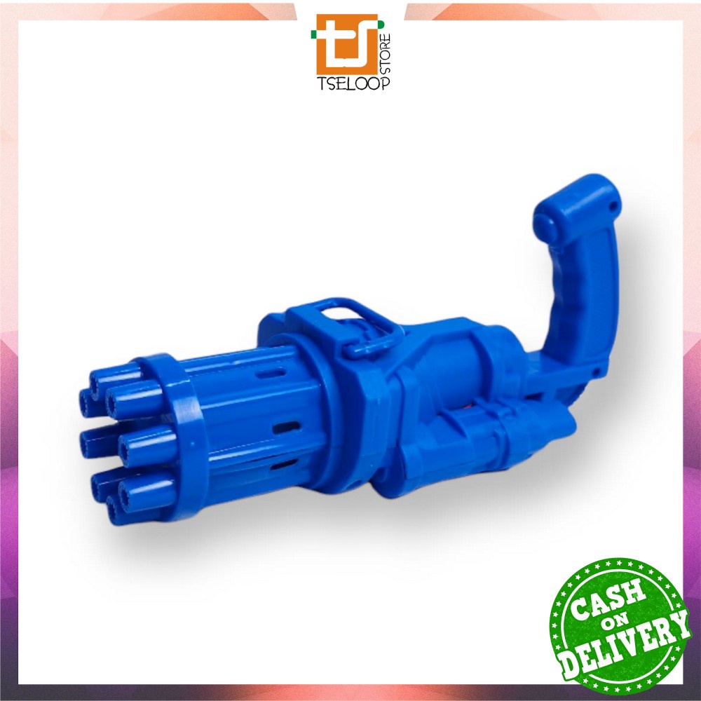 OFM-M197 Mainan Bubble Gun Pistol Gelembung Sabun Anak Buble Gun Elektrik Machine Gun Bubble Busa-M197- BIRUTUA