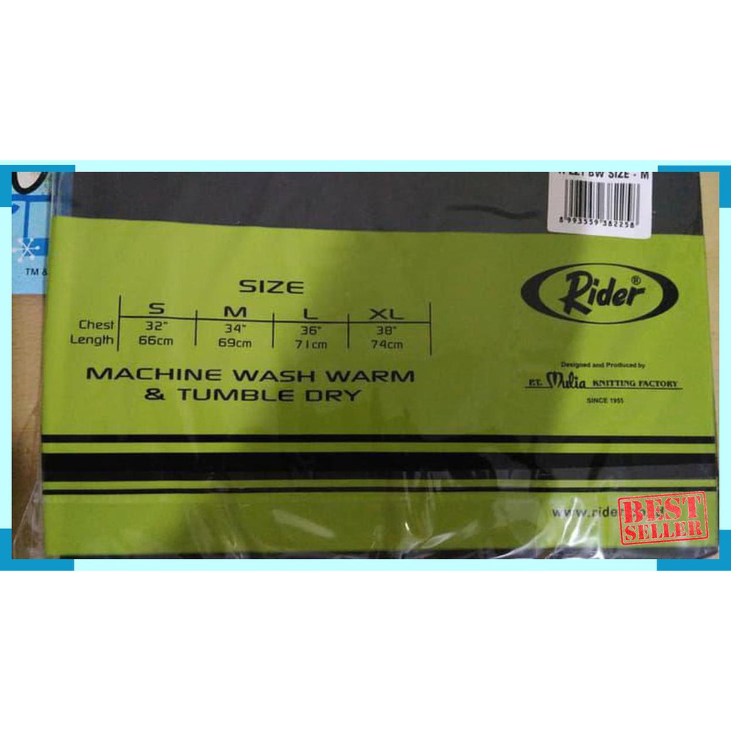 Best Seller KAOS OBLONG LENGAN PANJANG RIDER | PAKAIAN DALAM MUSIM DINGIN | R221B - Putih- M