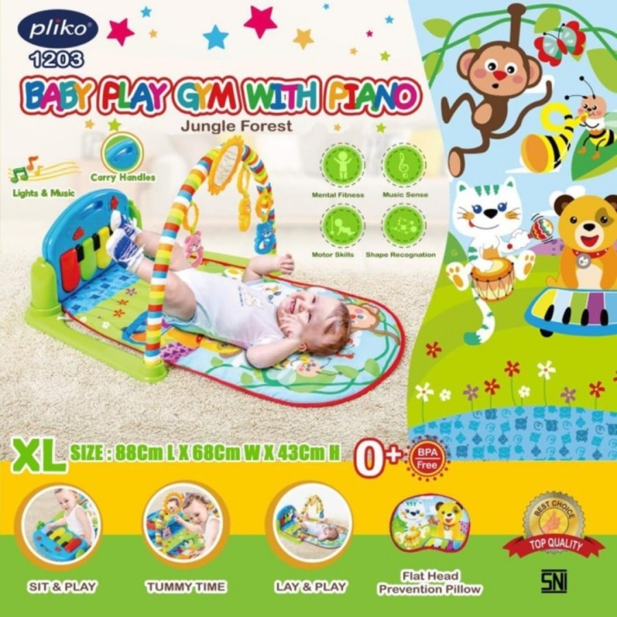 Makassar Pliko Baby Playgym XL w/ Piano Playmat Playgym