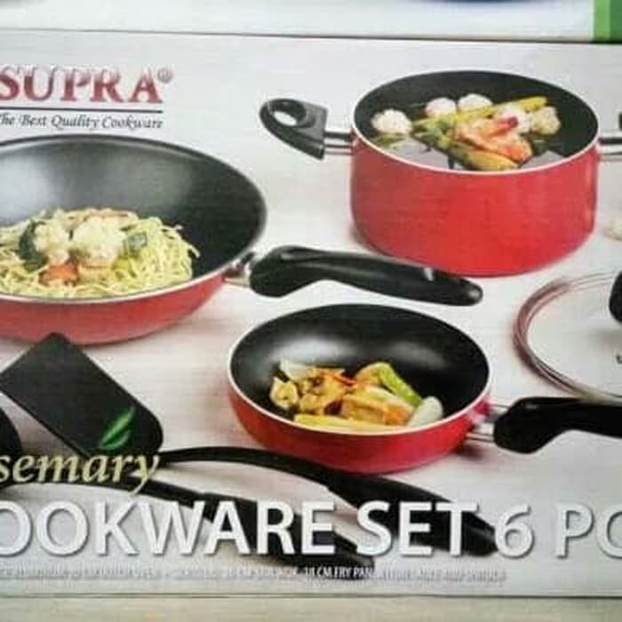 PANCI PENGGORENGAN SUPRA COOKWARE SET 6 PCS ROSEMARY TEFLON