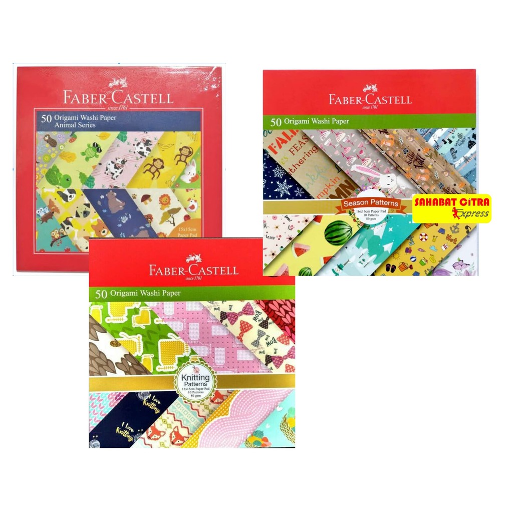 

KERTAS ORIGAMI MOTIF ANIMAL SERIES/KNITTING PATTERNS/SEASON PATTERNS FABER CASTELL艺术纸