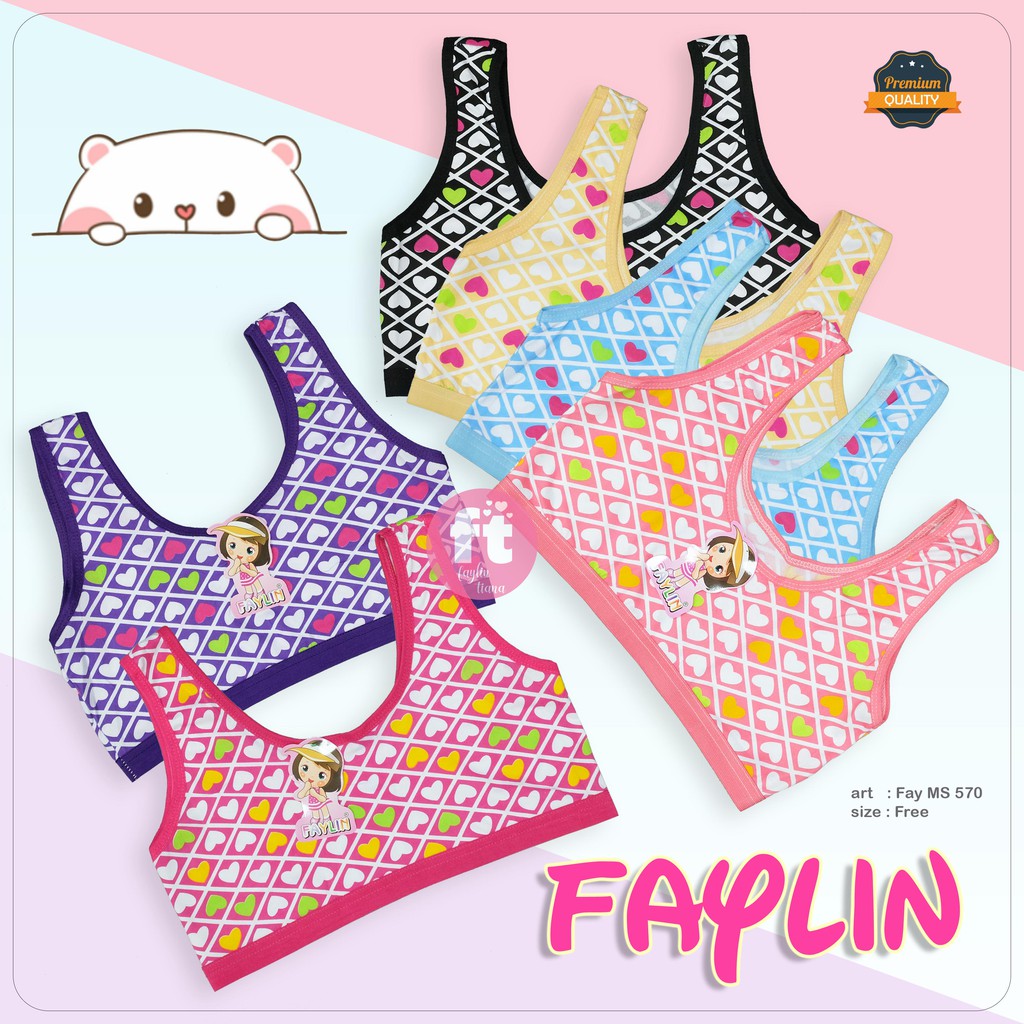 FAYLIN | Miniset Anak Pelajar / Full Print LOVE / art Fay MS 570