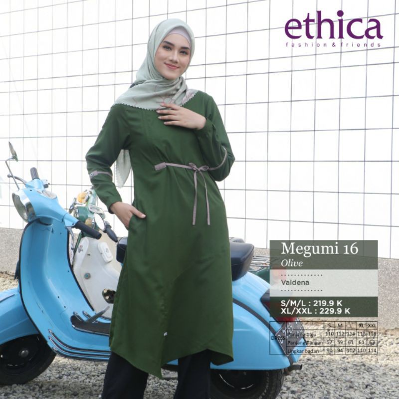 TUNIK TERBARU 2021 ETHICA MEGUMI 16 OLIVE